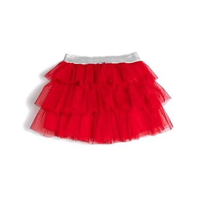 Koton Tulle Skirt Tiered Cotton Lined, Falda niñas, Red(418), Koton Tulle Skirt Tiered Cotton Lined, Falda niñas, Red(418),