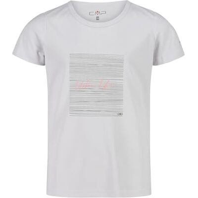 CMP Camiseta Unisex Niños y Niños, Blanco-orquídea, 110 cm CMP Camiseta Unisex Niños y Niños, Blanco-orquídea, 110 cm