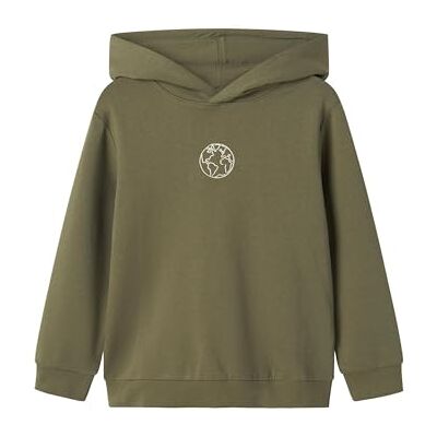 NAME IT NKMOBANDO LS Loose Sweat WH PB, Sudadera con Capucha Niños, Deep Lichen Green, NAME IT NKMOBANDO LS Loose Sweat WH PB, Sudadera con Capucha Niños, Deep Lichen Green,