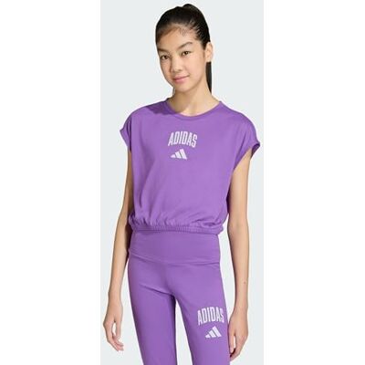 Adidas Bambine e Ragazze Seasonals Collegiate Typography T-Shirt, Active Purple/Crystal Sky, 13-14 Years Adidas Bambine e Ragazze Seasonals Collegiate Typography T-Shirt, Active Purple/Crystal Sky, 13-14 Years