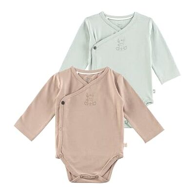 Sterntaler Emmi Body para bebé en paquete doble, 2 bodies con práctico cierre envolvente para bebés, recién nacidos y bebés, suaves y cómodos, paquete conveniente, multicolor, talla 44 Sterntaler Emmi Body para bebé en paquete doble, 2 bodies con práctico cierre envolvente para bebés, recién nacidos y bebés, suaves y cómodos, paquete conveniente, multicolor, talla 44