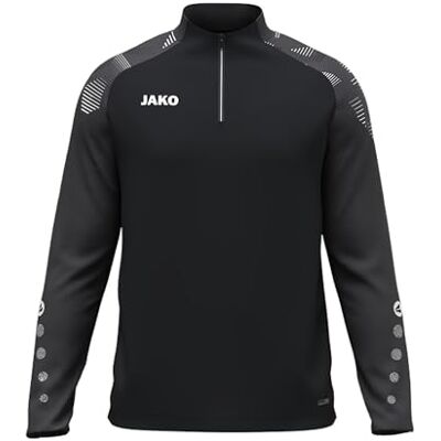 JAKO Ziptop Sonic Camiseta Infantil (Talla 140), Color Negro y Gris JAKO Ziptop Sonic Camiseta Infantil (Talla 140), Color Negro y Gris