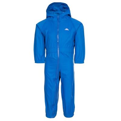 Trespass Traje de Lluvia Impermeable con Capucha para niños, Color Azul, 7 a 8 años Trespass Traje de Lluvia Impermeable con Capucha para niños, Color Azul, 7 a 8 años