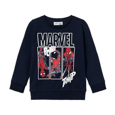 NAME IT NMMJESSIE Spiderman Sweat BRU Noos MAR, Sudadera Niños, Dark Sapphire, NAME IT NMMJESSIE Spiderman Sweat BRU Noos MAR, Sudadera Niños, Dark Sapphire,