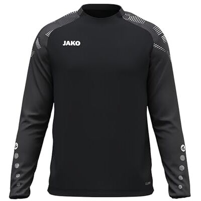 JAKO Camiseta de Manga Larga para niños, Color Negro/Antracita, 140 JAKO Camiseta de Manga Larga para niños, Color Negro/Antracita, 140