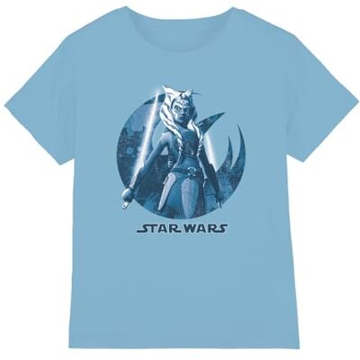 Star Wars Ahsoka Ready Unisex Kids T Shirt Camiseta, Azul Claro, 12-13 años para Niños Star Wars Ahsoka Ready Unisex Kids T Shirt Camiseta, Azul Claro, 12-13 años para Niños
