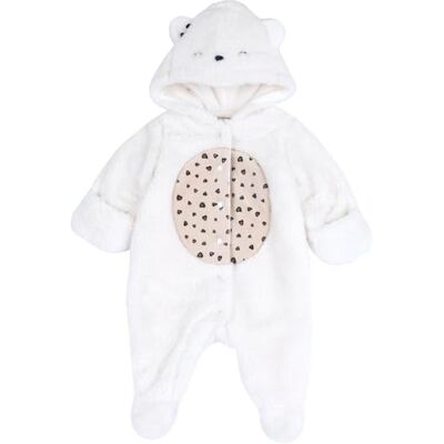 Chicco Mono Con Abertura Frontal, Bebé-Niñas, Blanco (1), 3 meses Chicco Mono Con Abertura Frontal, Bebé-Niñas, Blanco (1), 3 meses