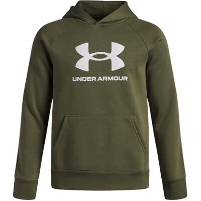Under Armour UA Rival Fleece BL Sudadera con Capucha Marine OD Green/White YSM, Marine Od Green/White, 128-140 Under Armour UA Rival Fleece BL Sudadera con Capucha Marine OD Green/White YSM, Marine Od Green/White, 128-140