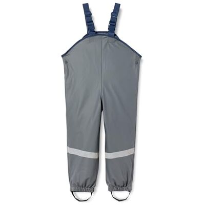 Playshoes Pantalones de lluvia unisex para niños, forro polar, impermeable y cortavientos, gris oscuro, 92 cm Playshoes Pantalones de lluvia unisex para niños, forro polar, impermeable y cortavientos, gris oscuro, 92 cm