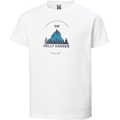 Helly Hansen Junior Unisex Jr HH Graphic T-Shirt 2.0, White, 146 Helly Hansen Junior Unisex Jr HH Graphic T-Shirt 2.0, White, 146