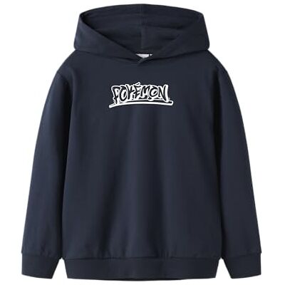 NAME IT Nkmnim Pokemon Nreg Sweat WH BRU Sky, Azul Marino, 116 para Niños NAME IT Nkmnim Pokemon Nreg Sweat WH BRU Sky, Azul Marino, 116 para Niños