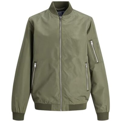 JACK & JONES Jjerush Bomber Jr Chaqueta, Dusty Olive, 176 para Niños JACK & JONES Jjerush Bomber Jr Chaqueta, Dusty Olive, 176 para Niños