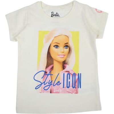 Disney Barbie, Camiseta, Niño, Niña, (4 a 10 años), Polo, Camiseta sin Mangas, Camisa, Estampado, Ropa, Unisex, Niños, Deportes, Transpirable, Modelo , Blanc Disney Barbie, Camiseta, Niño, Niña, (4 a 10 años), Polo, Camiseta sin Mangas, Camisa, Estampado, Ropa, Unisex, Niños, Deportes, Transpirable, Modelo , Blanc