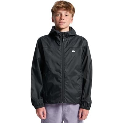Quiksilver Chaqueta Impermeable Overcast 3K Tape para jóvenes y niños, Color Negro Quiksilver Chaqueta Impermeable Overcast 3K Tape para jóvenes y niños, Color Negro