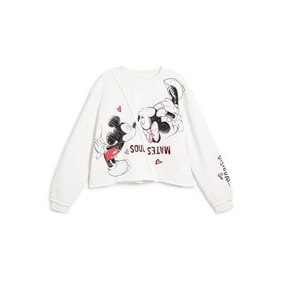 Desigual Sweat_KISSSS_Mickey Sweatshirt, Blanco, 10 años Girl'S Desigual Sweat_KISSSS_Mickey Sweatshirt, Blanco, 10 años Girl'S