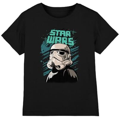 Star Wars Boy's Trooper Street Glare Camiseta Unisex para niños, Negro, 5-6 años Star Wars Boy's Trooper Street Glare Camiseta Unisex para niños, Negro, 5-6 años