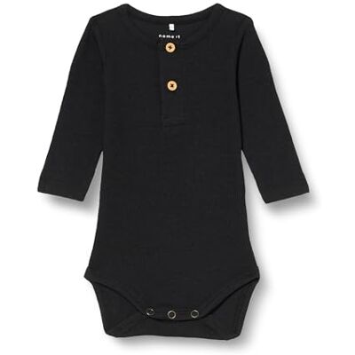 NAME IT S NBMKAB LS Body Noos, Body bebé, Black, NAME IT S NBMKAB LS Body Noos, Body bebé, Black,