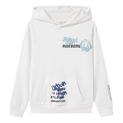 NAME IT Niños Nkmlucian LS Nreg Sweat WH UNB, Blanco Brillante, 122-128 NAME IT Niños Nkmlucian LS Nreg Sweat WH UNB, Blanco Brillante, 122-128