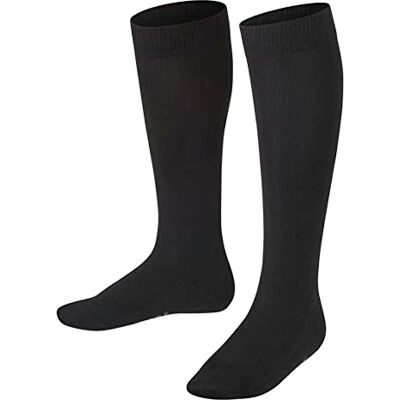 FALKE Family K Kh algodón sostenible lisos 1 par, Calcetines largos Unisex niños, Negro Black 3000, 35-38 FALKE Family K Kh algodón sostenible lisos 1 par, Calcetines largos Unisex niños, Negro Black 3000, 35-38