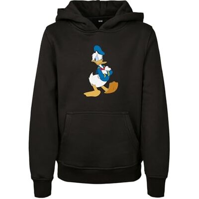 Tee Kids Donald Duck Pose Hoody Sudadera, Black, 110/116 Unisex Adulto Tee Kids Donald Duck Pose Hoody Sudadera, Black, 110/116 Unisex Adulto