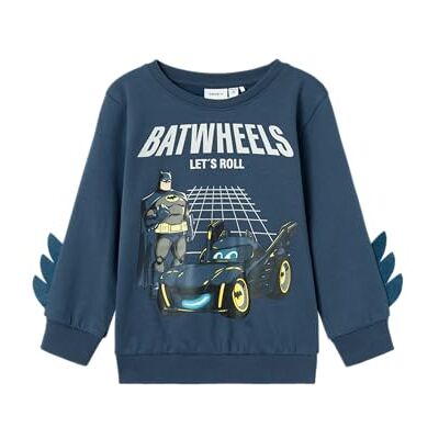 NAME IT NMMJUICE BATWHEELS Sweat BRU Noos WAB, Sudadera Niños, Dark Denim, NAME IT NMMJUICE BATWHEELS Sweat BRU Noos WAB, Sudadera Niños, Dark Denim,