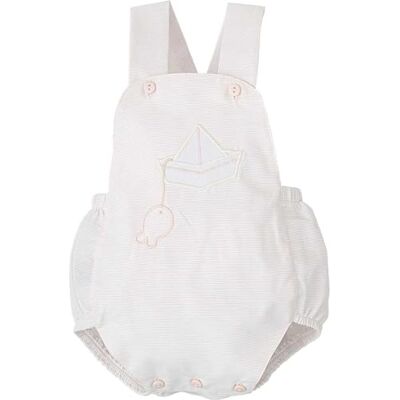 BABIDU Peto Algodón 100% con Tirantes y Bordado de Barquito y Pez, Cierre con Botones a Presión Conjunto, Celeste, 24 Meses Unisex bebé BABIDU Peto Algodón 100% con Tirantes y Bordado de Barquito y Pez, Cierre con Botones a Presión Conjunto, Celeste, 24 Meses Unisex bebé