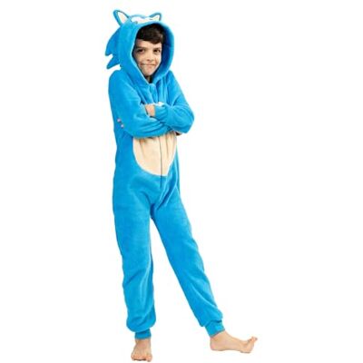 Riethmüller Mono Onesie Sonic The Hedgehog para niños de 4 a 6 años, Forro Polar Oficial con Capucha y Cremallera, Mono para niños y niñas Riethmüller Mono Onesie Sonic The Hedgehog para niños de 4 a 6 años, Forro Polar Oficial con Capucha y Cremallera, Mono para niños y niñas