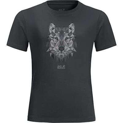 Jack Wolfskin Camiseta Unisex de la Marca Wolf T K para niños, Fantasma, 164 Jack Wolfskin Camiseta Unisex de la Marca Wolf T K para niños, Fantasma, 164