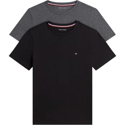 Tommy Hilfiger Camiseta para niños 2P Cn tee SS Ub0Ub00310 S/S, marrón (Negro/Gris Oscuro Jaspeado), 14-16 años Tommy Hilfiger Camiseta para niños 2P Cn tee SS Ub0Ub00310 S/S, marrón (Negro/Gris Oscuro Jaspeado), 14-16 años