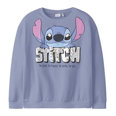 NAME IT Nkffordi Stitch Nreg Sweat BRU Wdi, Purple Impression, 146-152 para Niñas NAME IT Nkffordi Stitch Nreg Sweat BRU Wdi, Purple Impression, 146-152 para Niñas