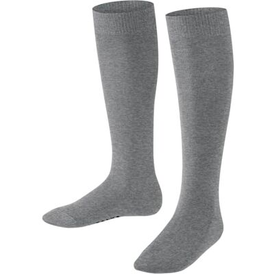 FALKE Family K Kh algodón sostenible lisos 1 par, Calcetines largos Unisex niños, Gris Light Grey Melange 3390, 31-34 FALKE Family K Kh algodón sostenible lisos 1 par, Calcetines largos Unisex niños, Gris Light Grey Melange 3390, 31-34