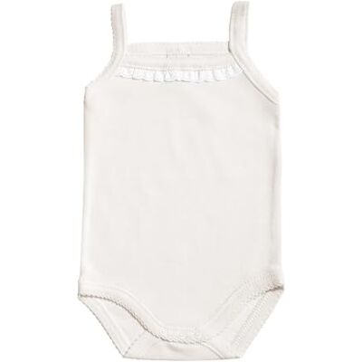 BABIDU Body Bebé Tirantes Finos Algodón 100% Suave y Transpirable, Body Bebé Niña Recién Nacida Con Volantes, Ropa Bebé Cómoda Primera Puesta, Body sin mangas, Perfecto para Uso Diario Básico Verano BABIDU Body Bebé Tirantes Finos Algodón 100% Suave y Transpirable, Body Bebé Niña Recién Nacida Con Volantes, Ropa Bebé Cómoda Primera Puesta, Body sin mangas, Perfecto para Uso Diario Básico Verano