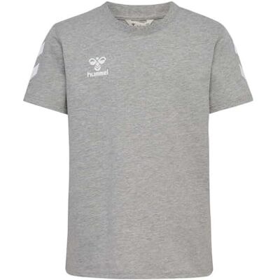 hummel , hmlGO 2.0 Chevron Camiseta S/S para niños, Gris Jaspeado, 140 hummel , hmlGO 2.0 Chevron Camiseta S/S para niños, Gris Jaspeado, 140