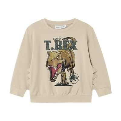 NAME IT Nmmjaba Jurassic Nreg Sweat UNB Sky, Beige, 116 NAME IT Nmmjaba Jurassic Nreg Sweat UNB Sky, Beige, 116