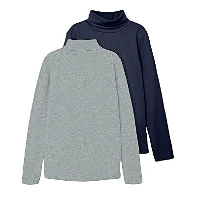 NAME IT Nknviggo 2P LS Slim Rollneck O Noos Camiseta de Manga Larga, Dark Sapphire/Pack:Grey Melange, 158/164 Unisex Adulto NAME IT Nknviggo 2P LS Slim Rollneck O Noos Camiseta de Manga Larga, Dark Sapphire/Pack:Grey Melange, 158/164 Unisex Adulto
