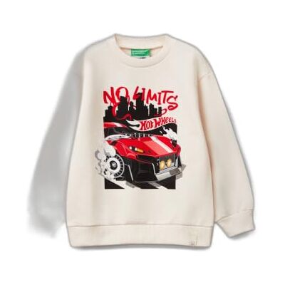 United Sudadera sin Capucha para niños y jóvenes, Color Blanco., 4 años United Sudadera sin Capucha para niños y jóvenes, Color Blanco., 4 años
