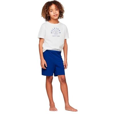 Tommy Hilfiger Conjunto de pijama Chicos corto, Blanco (Blue Anchor/White), 8-10 años Tommy Hilfiger Conjunto de pijama Chicos corto, Blanco (Blue Anchor/White), 8-10 años