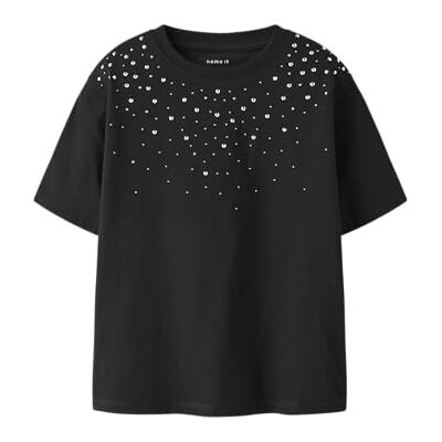 NAME IT Nkfbea SS Nreg Top Box, Negro, 122-128 Chica, Negro, 122 cm-128 cm NAME IT Nkfbea SS Nreg Top Box, Negro, 122-128 Chica, Negro, 122 cm-128 cm