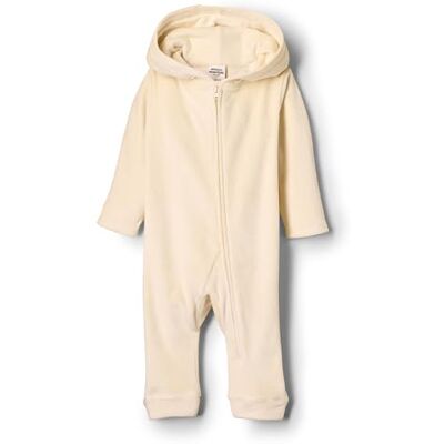 Amazon Essentials x Sofia Grainge Mono de terciopelo con capucha Unisex Bebés, Beige, 6-9 meses Amazon Essentials x Sofia Grainge Mono de terciopelo con capucha Unisex Bebés, Beige, 6-9 meses