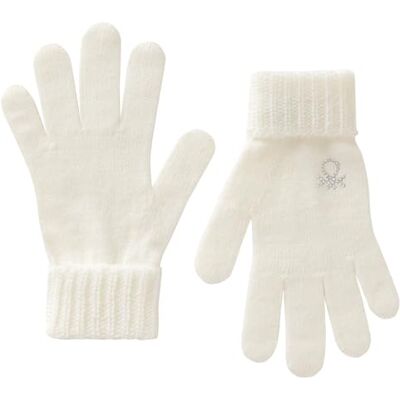 United GUANTI IN Maglia Guantes y Manoplas, Bianco, M para Niñas United GUANTI IN Maglia Guantes y Manoplas, Bianco, M para Niñas