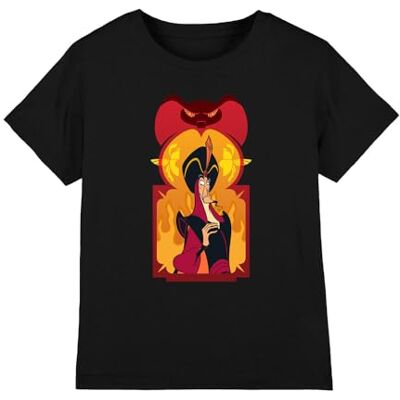 Disney Aladdin The Evil Sorcerer, Jafar Unisex Kids T Shirt Camiseta, Negro, 9-10 años para Niños Disney Aladdin The Evil Sorcerer, Jafar Unisex Kids T Shirt Camiseta, Negro, 9-10 años para Niños