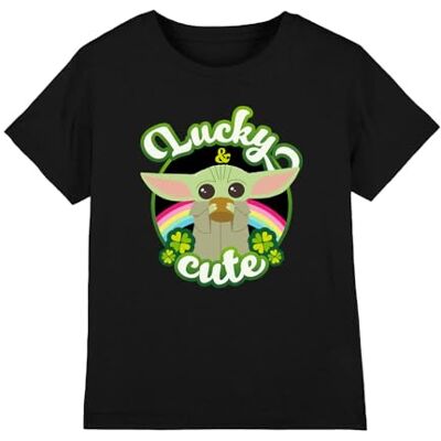 Star Wars St Patrick's Day Grogu Lucky Cute Unisex Kids T Shirt Camiseta, Negro, 3-4 años para Niños Star Wars St Patrick's Day Grogu Lucky Cute Unisex Kids T Shirt Camiseta, Negro, 3-4 años para Niños