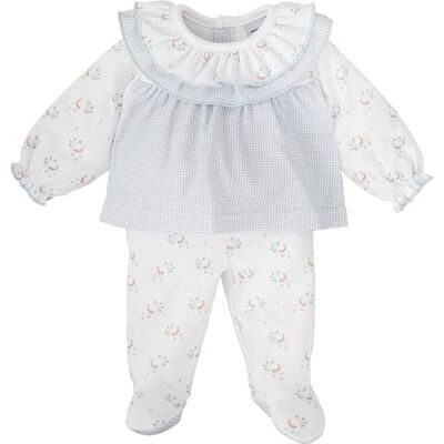 BABIDU Conjunto Bebé Niña Dos Piezas de Algodón, Diseño Suave y Transpirable, Ideal para Recién Nacido, Uso Diario BABIDU Conjunto Bebé Niña Dos Piezas de Algodón, Diseño Suave y Transpirable, Ideal para Recién Nacido, Uso Diario