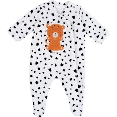 Chicco Mono de Chenilla, Con Abertura En La Parte Delantera, Bebé-Niñas, Blanco, 3 meses, Diseñado en Italia Chicco Mono de Chenilla, Con Abertura En La Parte Delantera, Bebé-Niñas, Blanco, 3 meses, Diseñado en Italia
