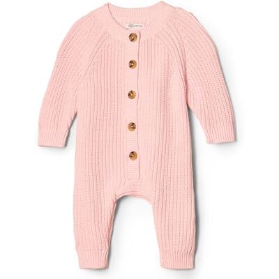 Amazon Essentials x Sofia Grainge Mono de punto Unisex Bebés, Rosa Claro, 12 meses Amazon Essentials x Sofia Grainge Mono de punto Unisex Bebés, Rosa Claro, 12 meses