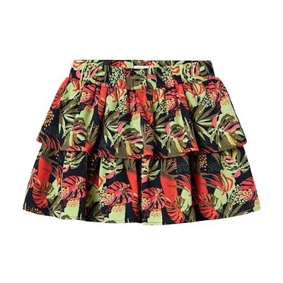 NAME IT NKFVINAYA Skirt FFF Noos, Falda de Verano Niñas, Dark Sapphire/Print:Tropical, NAME IT NKFVINAYA Skirt FFF Noos, Falda de Verano Niñas, Dark Sapphire/Print:Tropical,
