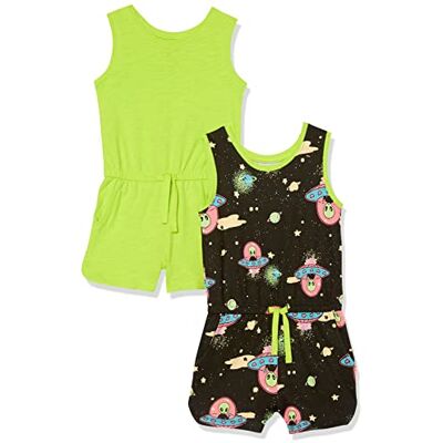 Amazon Essentials Peleles sin Mangas de Punto Niña, Pack de 2, Negro Extraterrestres/Verde Lima Fluorescente, 4 años Amazon Essentials Peleles sin Mangas de Punto Niña, Pack de 2, Negro Extraterrestres/Verde Lima Fluorescente, 4 años