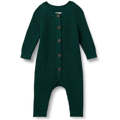 Amazon Essentials x Sofia Grainge Mono de punto Unisex Bebés, Verde Oscuro, 24 meses Amazon Essentials x Sofia Grainge Mono de punto Unisex Bebés, Verde Oscuro, 24 meses