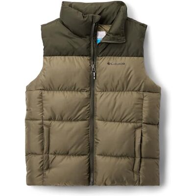 Columbia Chaleco acolchado para jóvenes, chaleco acolchado, calentador de cuerpo, verde piedra/verde, talla XXS Columbia Chaleco acolchado para jóvenes, chaleco acolchado, calentador de cuerpo, verde piedra/verde, talla XXS