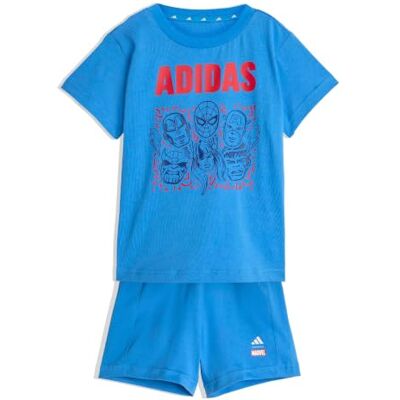 Adidas Unisex Bimbi 0-24 MARVEL AVENGERS T-SHIRT SET, ray blue/off white, 3-6 Months Adidas Unisex Bimbi 0-24 MARVEL AVENGERS T-SHIRT SET, ray blue/off white, 3-6 Months